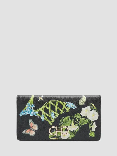 Ferragamo Gancini Wallet In Multi