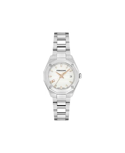 Ferragamo Versilia 28mm Watch In Silver