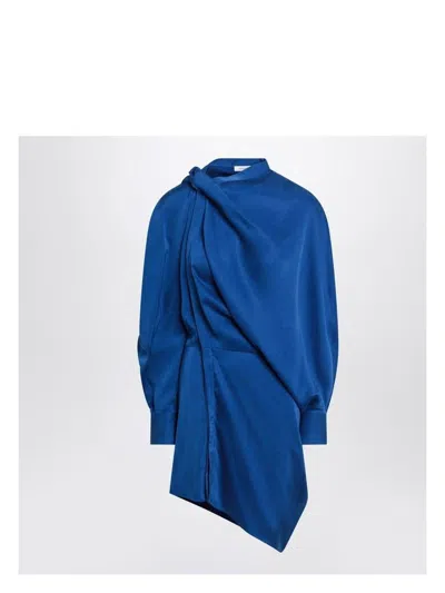 FERRAGAMO WOMEN'S ELECTRIC ASYMMETRIC MINI DRESS