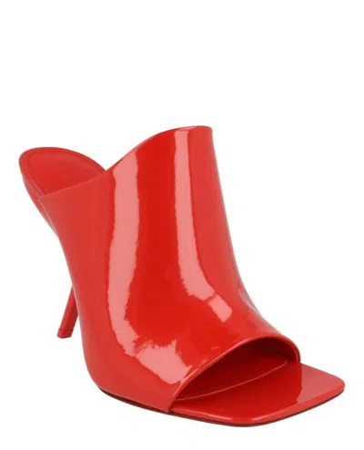 Ferragamo Era Patent Leather Mule In Red
