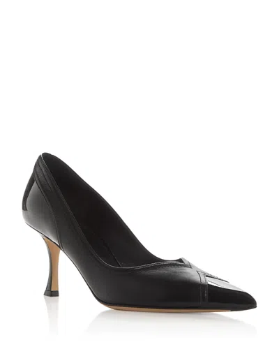 Ferragamo Women's Eugene Pointed Toe Pumps In Black