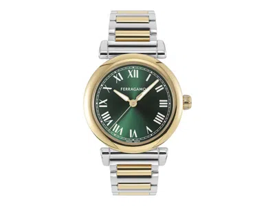 Pre-owned Ferragamo Women's  Allure Bracelet Sfs000324 Watch In Stainless Steel In Silver
