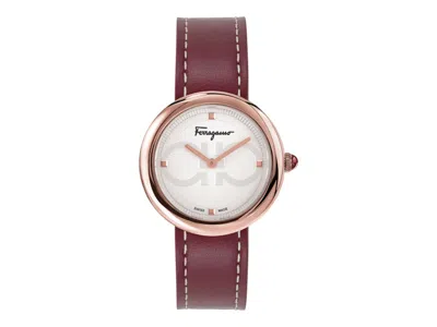 Pre-owned Ferragamo Women's  Chic Sfmf00221 Watch In Stainless Steel In Silver