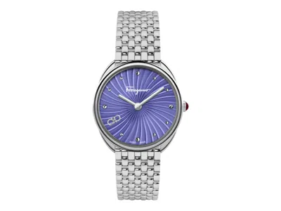 Pre-owned Ferragamo Women's  Cuir Sfyn01822 Watch In Stainless Steel In Silver