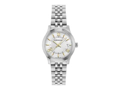 Pre-owned Ferragamo Women's  Duo Bracelet Sfac00124 Watch In Stainless Steel In Silver