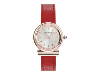 Pre-owned Ferragamo Women's  Gancini Sfmv01123 Watch In Stainless Steel In Silver
