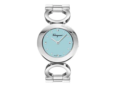 Pre-owned Ferragamo Women's  Gancino Bracelet Sfya01524 Watch In Stainless Steel In Silver