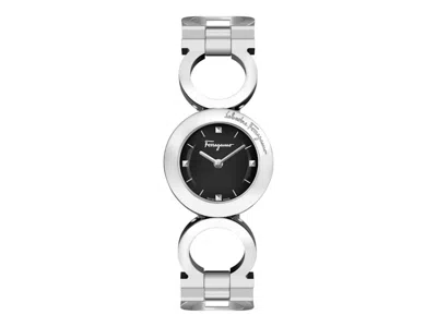 Pre-owned Ferragamo Women's  Gancino Sfya00221 Watch In Stainless Steel