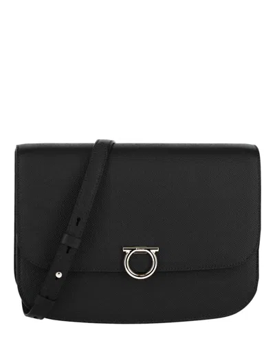 Pre-owned Ferragamo Women's  Gemini Crossbody In Black
