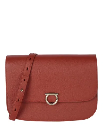 Pre-owned Ferragamo Women's  Gemini Crossbody In Terracotta