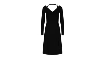 Pre-owned Ferragamo Women's  Halter Strap Dress In Black