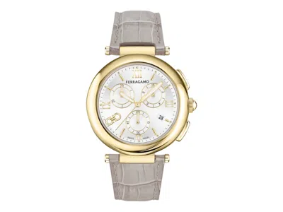 Pre-owned Ferragamo Women's  Legacy Chronograph Sfu200123 Watch In Stainless Steel