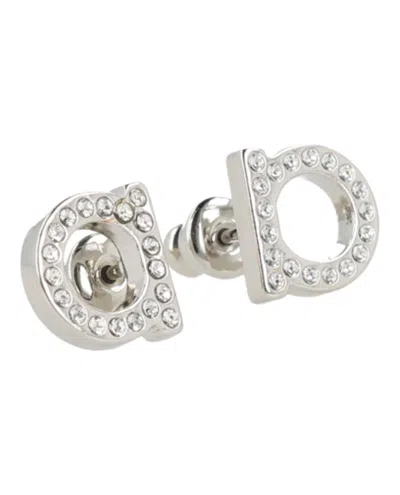 Pre-owned Ferragamo Women's  Mini Bijoux Earrings In Grey In Gray