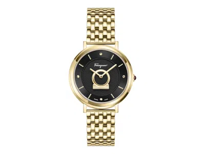 Pre-owned Ferragamo Women's  Minuetto Bracelet Sf5c00725 Watch In Stainless Steel In Silver