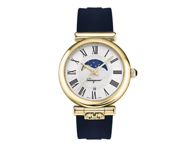 Pre-owned Ferragamo Women's  Ora Moonphase Strap Sfuw00122 Watch In Stainless Steel
