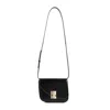 Ferragamo Fiamma S Black Shoulder Bag With Logo Detail And Oblique Flap In Leather Woman In Black