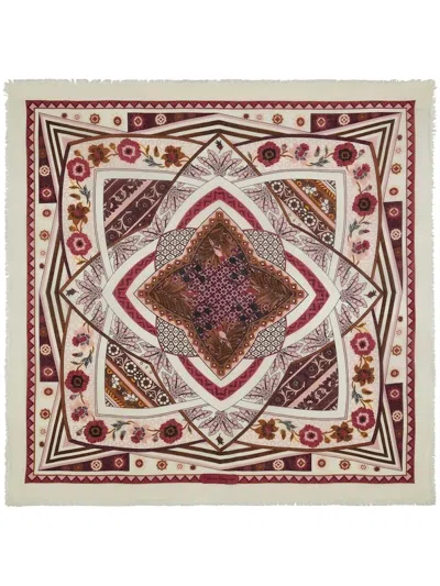 Pre-owned Ferragamo Women's  Sl Nirvana Scarf In Beige/brown