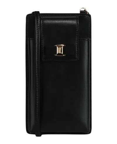 Pre-owned Ferragamo Women's  Vara Bow Smartphone Case In Black