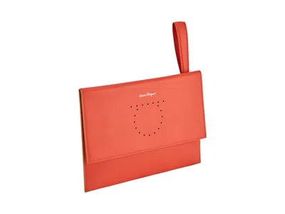 Pre-owned Ferragamo Women's  Wallet With Strap In Orange