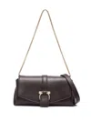 Ferragamo Gancini Clasp Small Shoulder Bag In Oxblood