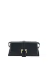 Ferragamo Leather Flap Shoulder Bag In Black