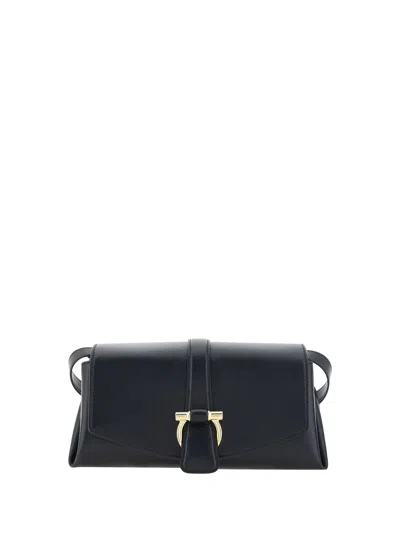 Ferragamo Women Flap Shoulder Bag In Black