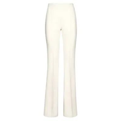 Ferragamo Women's Flared Trouser Pants In Parchment In Neutral