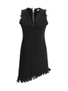 Ferragamo Raw-edge Sleeveless Denim Mini Curve Dress