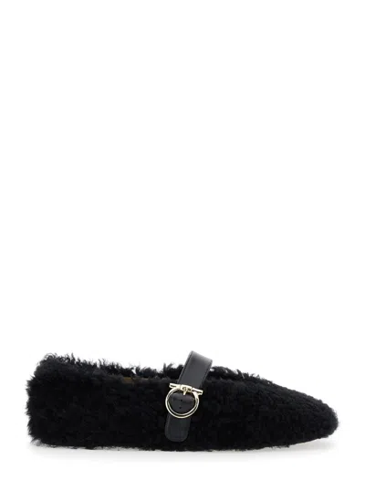 FERRAGAMO FERRAGAMO WOMEN FURRY BALLERINE