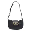 Ferragamo Gabry Black Calf Leather Shoulder Bag