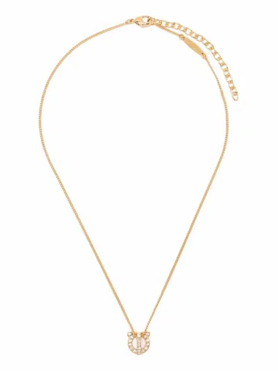 FERRAGAMO FERRAGAMO WOMEN GANCINI 3D CRYSTALS NECKLACE