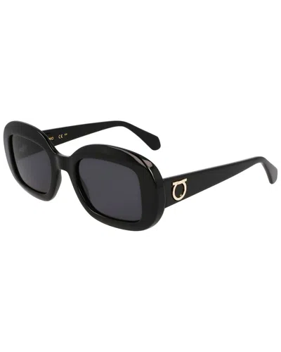 Ferragamo Women's Gancini 51mm Sunglasses In Black