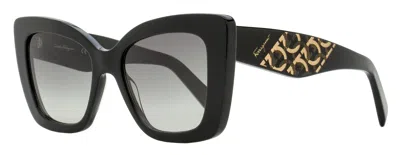 Ferragamo Women's Gancini All-over Sunglasses Sf1023s 001 Black 52mm
