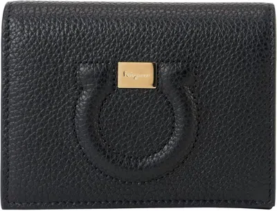 Ferragamo Women's Gancini Bifold Wallet In Black