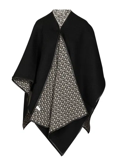 Ferragamo Women "gancini" Cape In Black