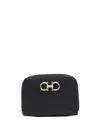 Ferragamo Women's Gancini Card Holder In Black In Black