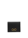 Ferragamo Quilted Gancini Credit Card Holder In Black