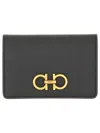 Ferragamo Women Gancini Credit Card Holder In Black