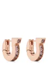 Ferragamo Gancini Crystal Hoop Earrings In Metallic