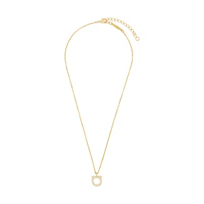 FERRAGAMO FERRAGAMO WOMEN GANCINI CRYSTALS NECKLACE
