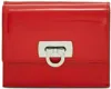 Ferragamo Women's Gancini Flip Lock Leather Wallet In Red