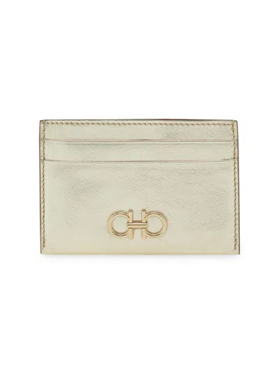 Ferragamo Women's Gancini Leather Card Holder