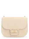 Ferragamo Double Gancini Cross Body Flap Bag In Sand