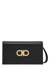 Ferragamo Women Gancini Leather Mini Bag In Black