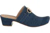 Ferragamo Women's Gancini Mules In Blue In Blue