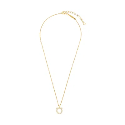 Ferragamo Women Gancini Necklace In Gold