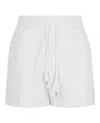 Ferragamo Gancini Pattern Drawstring Short In White