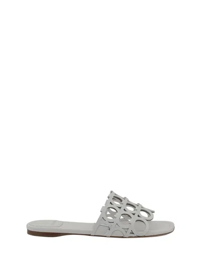 Ferragamo Women Gancini Pattern Sandals In White