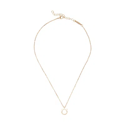 Ferragamo Women Gancini Pendant Necklace In Gold