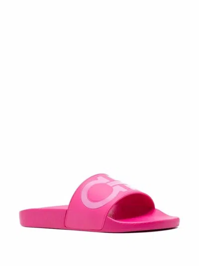 Ferragamo Gancini Rubber Slide In Pink